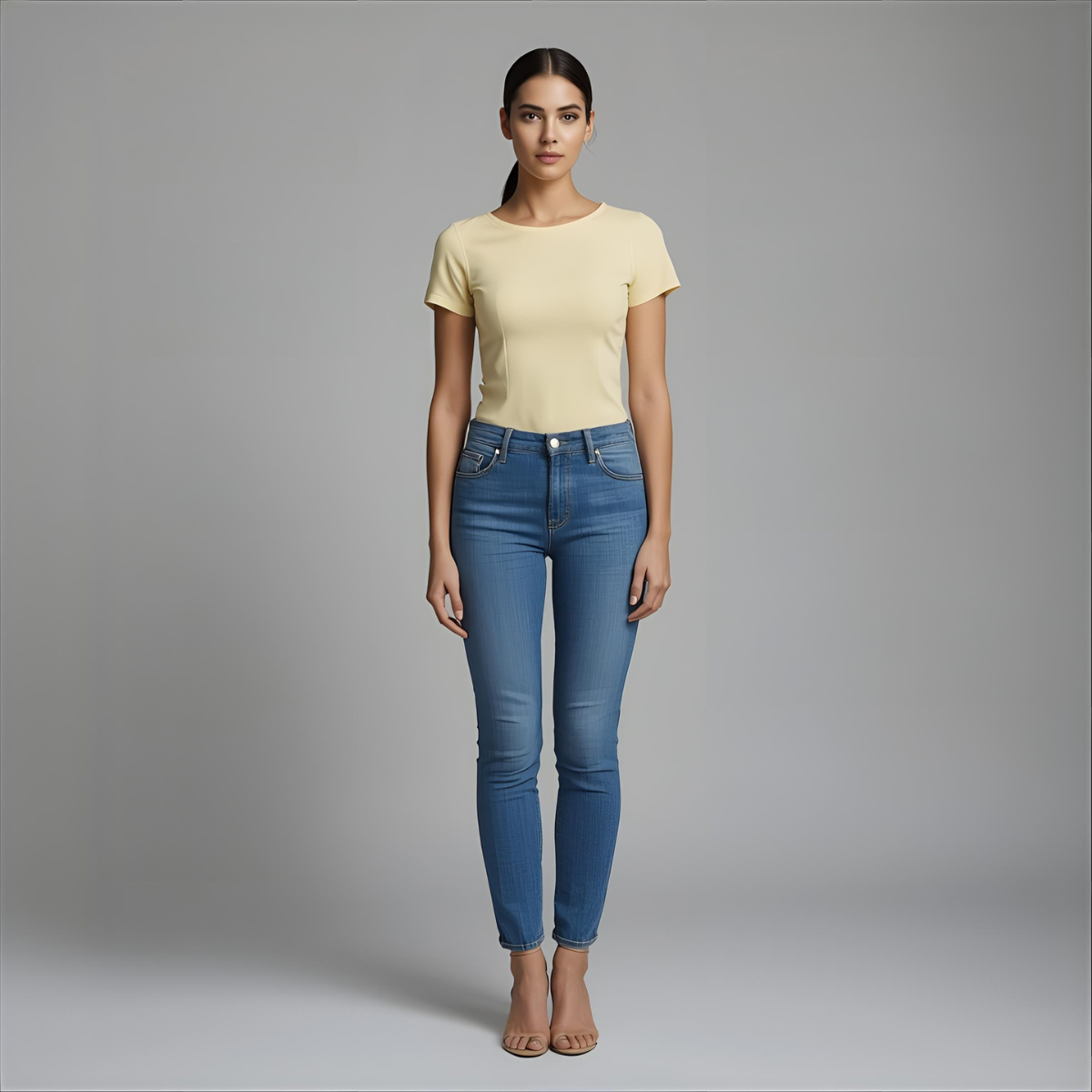 SOLÉO | Gelbes Modernes T-Shirt im Stylischen Design