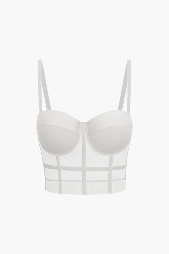 Mesh-Bustier-Top mit passender Unterwäsche