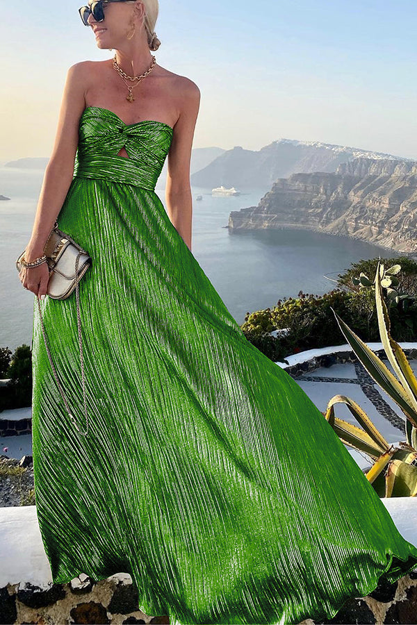 Maxikleid für Damen mit schulterfreiem Schnitt