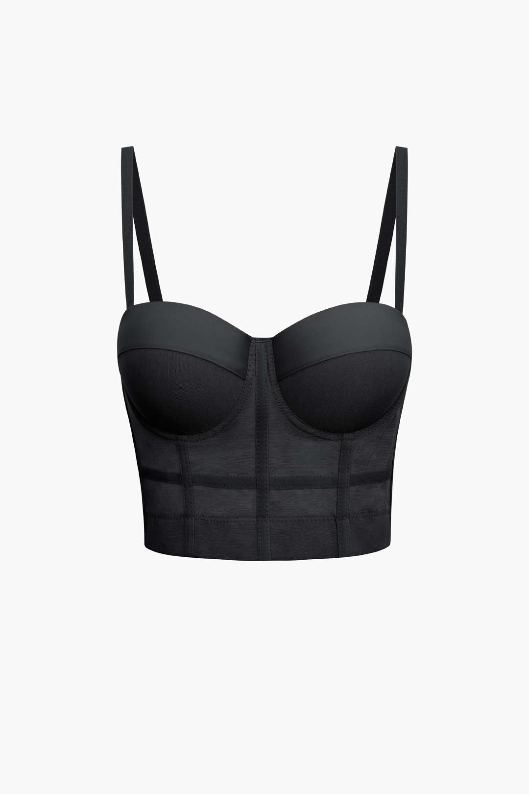 Mesh-Bustier-Top mit passender Unterwäsche