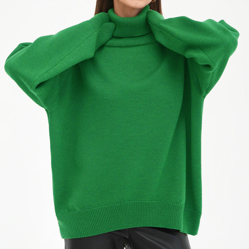 Damen Oversized Rollkragenpullover - Zeitloses Strickdesign