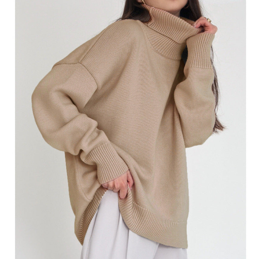 Damen Oversized Rollkragenpullover - Zeitloses Strickdesign