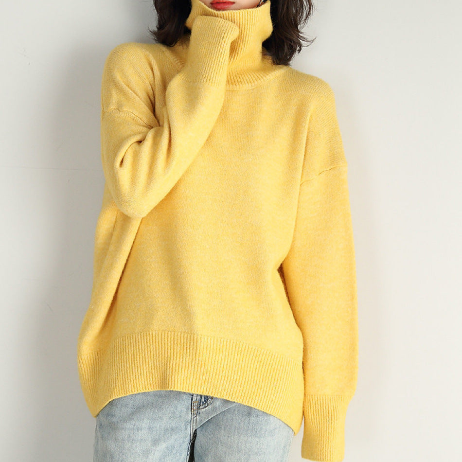 Damen Oversized Rollkragenpullover - Zeitloses Strickdesign