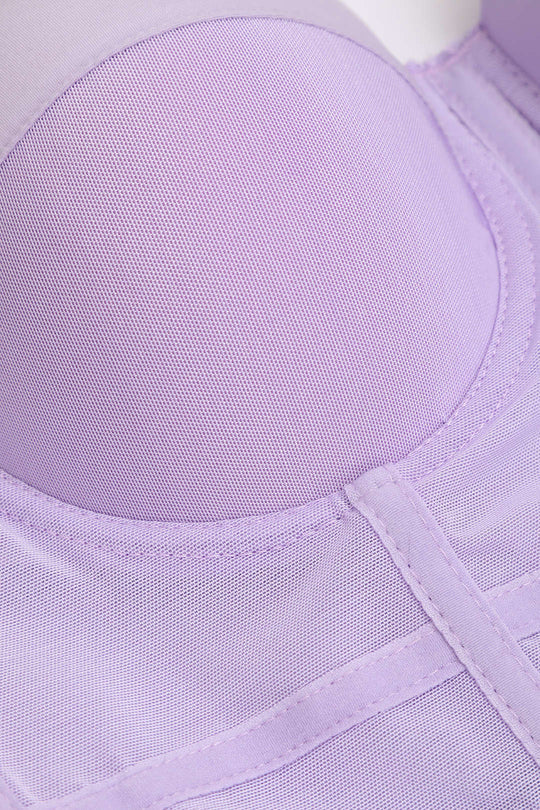 Mesh-Bustier-Top mit passender Unterwäsche